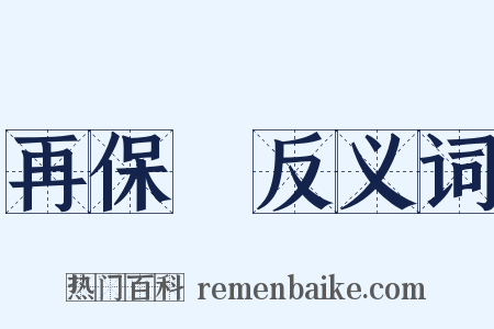 再保險反义词是什么意思的图片